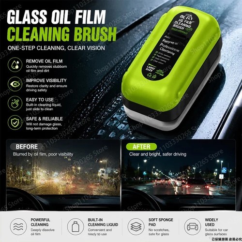 Car glass oil film - glass, cleaning